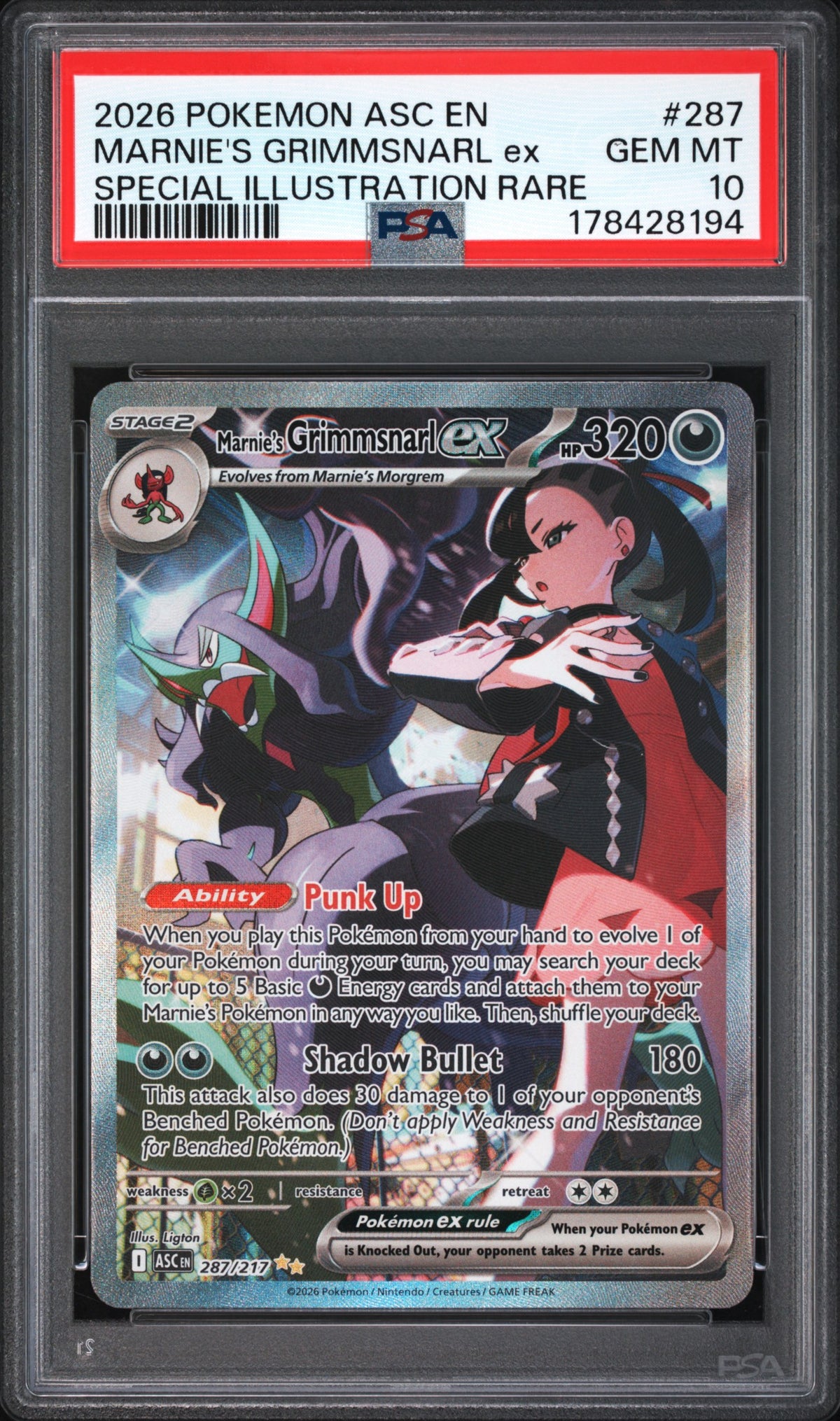 Marnie’s grimmsnarl #287 PSA 10