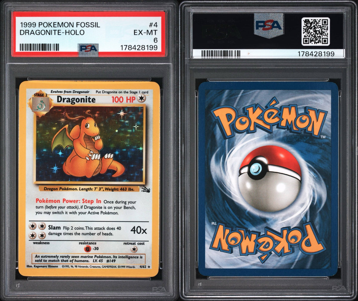 Dragonite #4 PSA 6