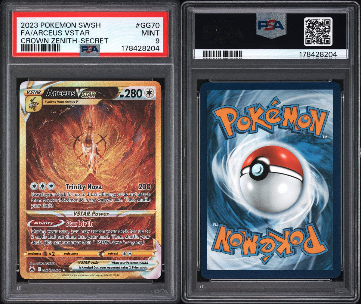 Arceus #GG70 PSA 9