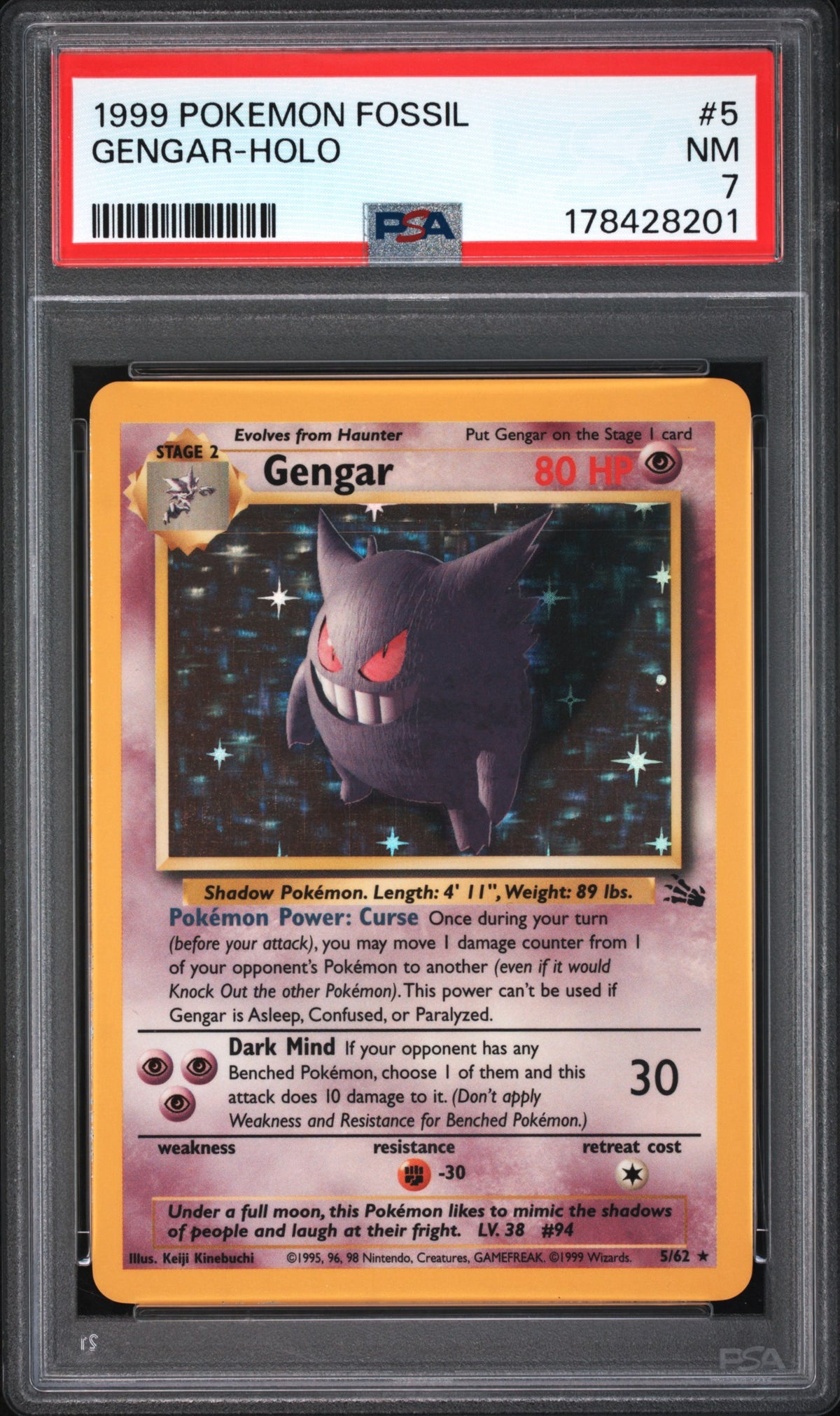 Gengar #5 PSA 7