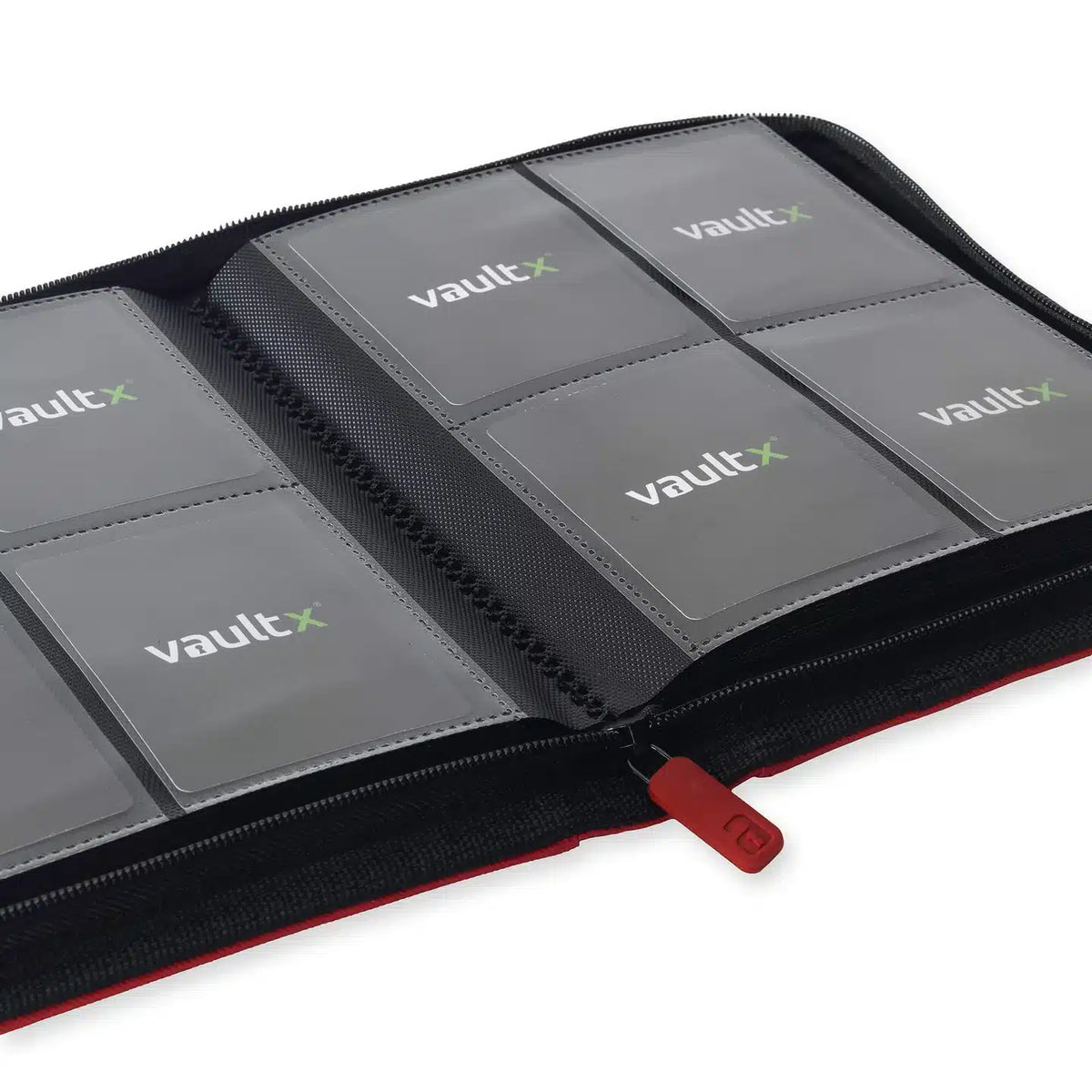 Vault X - 4-Pocket Exo-Tec Zip Binder - Fire Red