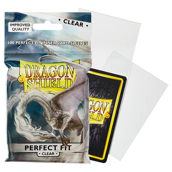 Dragon Shield - Standard Perfect Fit Sleeves - Clear/Clear (100 Sleeves)