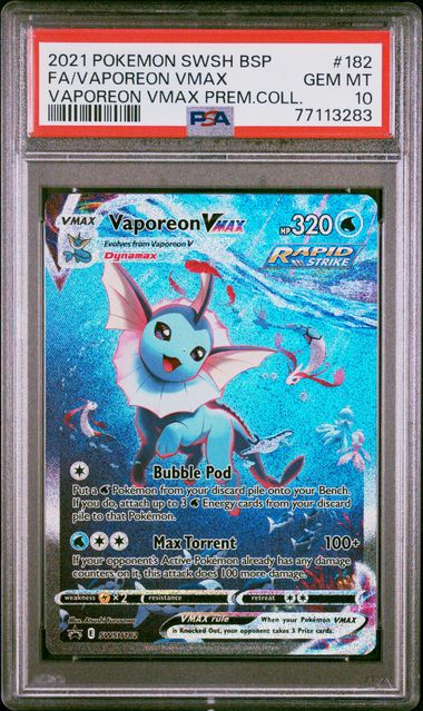 Vaporeon #182 PSA 10